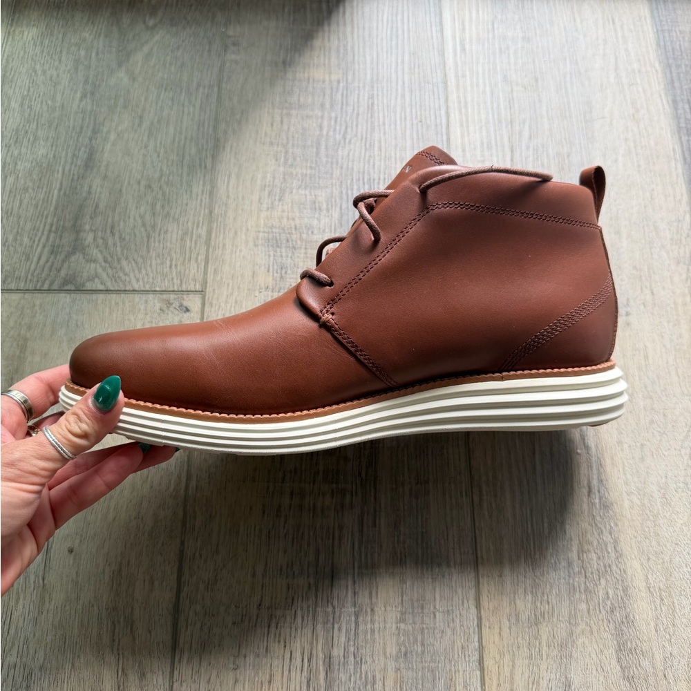 Cole Haan Brown Chukka Boots with White Sole